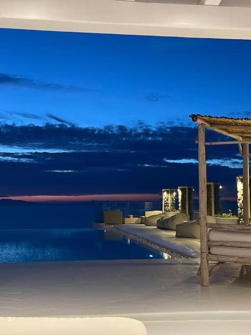 Mykonos Sea View Luxury Villa By Calypso Sunset Villas Mykonos Town المظهر الخارجي الصورة