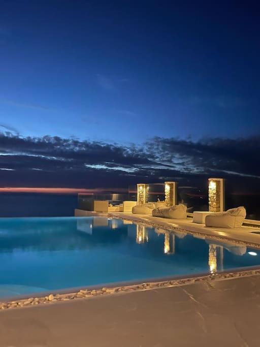 Mykonos Sea View Luxury Villa By Calypso Sunset Villas Mykonos Town المظهر الخارجي الصورة