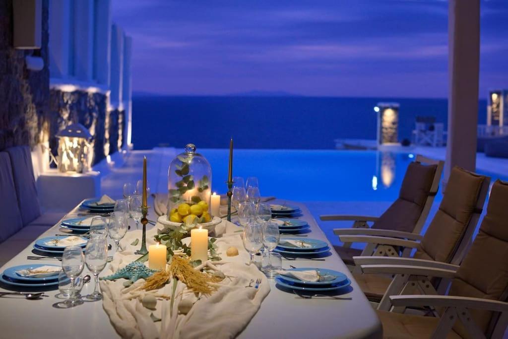 Mykonos Sea View Luxury Villa By Calypso Sunset Villas Mykonos Town المظهر الخارجي الصورة