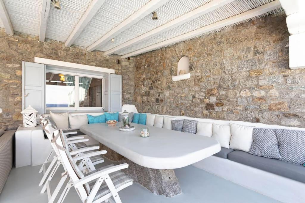 Mykonos Sea View Luxury Villa By Calypso Sunset Villas Mykonos Town المظهر الخارجي الصورة