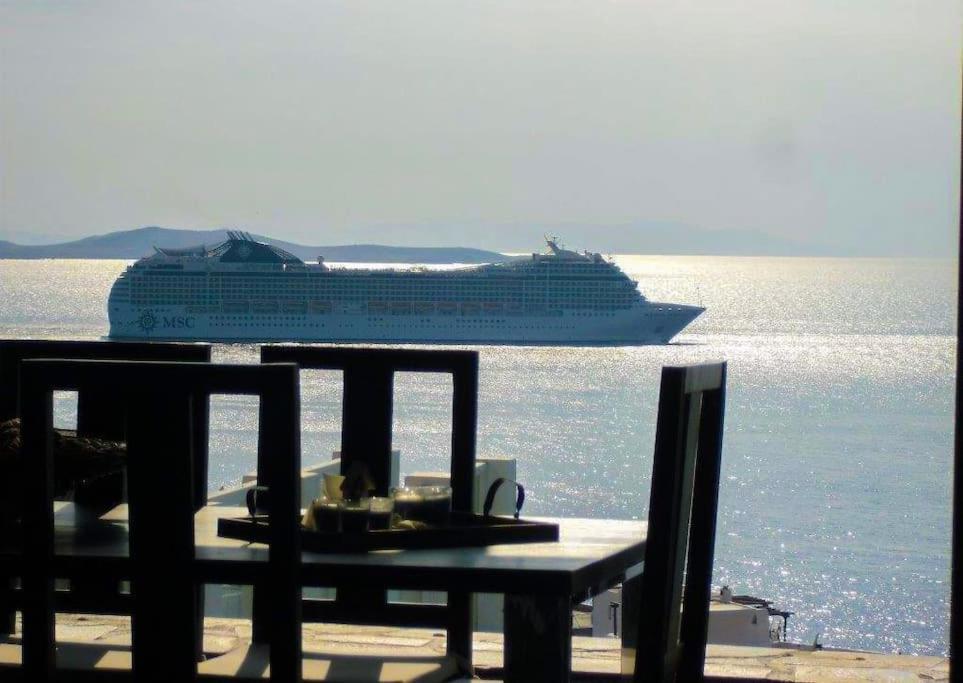 Mykonos Sea View Luxury Villa By Calypso Sunset Villas Mykonos Town المظهر الخارجي الصورة