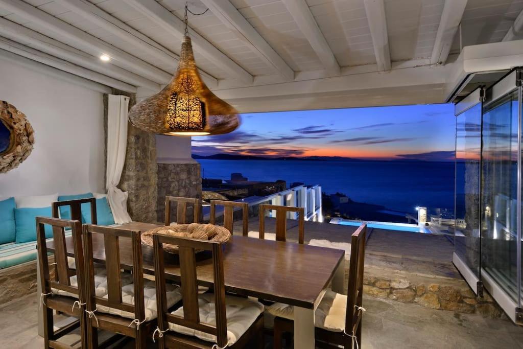 Mykonos Sea View Luxury Villa By Calypso Sunset Villas Mykonos Town المظهر الخارجي الصورة